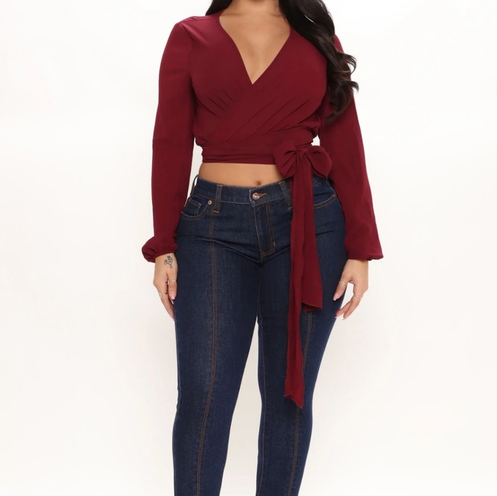 Fashionnova Chic Wrap Tie Blouse
